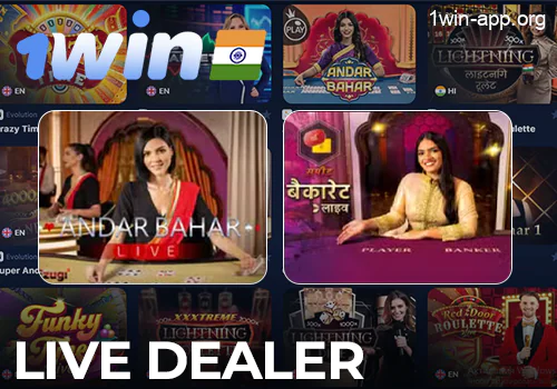 Live Dealer Action games on the 1Win app