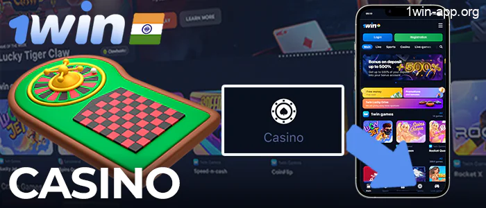 Casino on the 1Win app