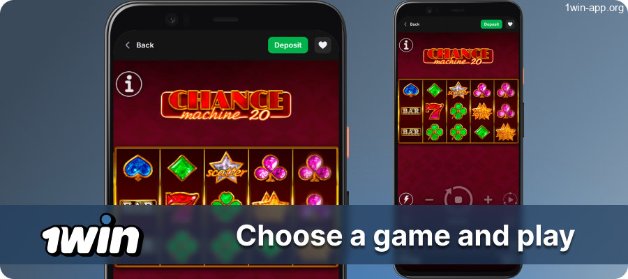 Select a Game in the 1Win App