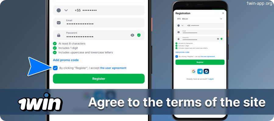 Accept the 1Win App Terms and Conditions