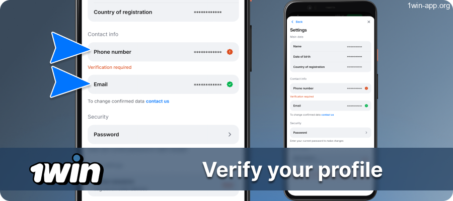 Verify Your 1Win App Player Profile